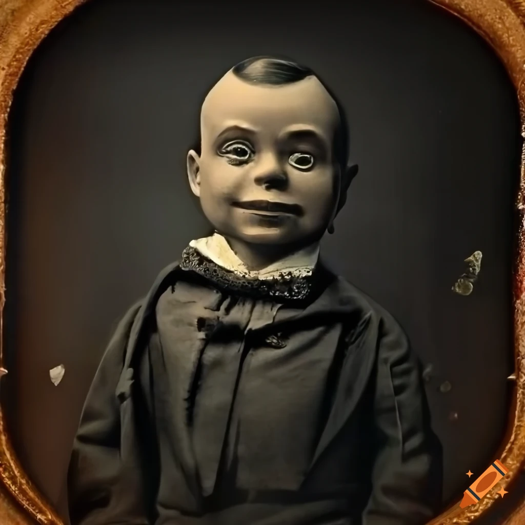 Daguerreotype of a ventriloquist's dummy