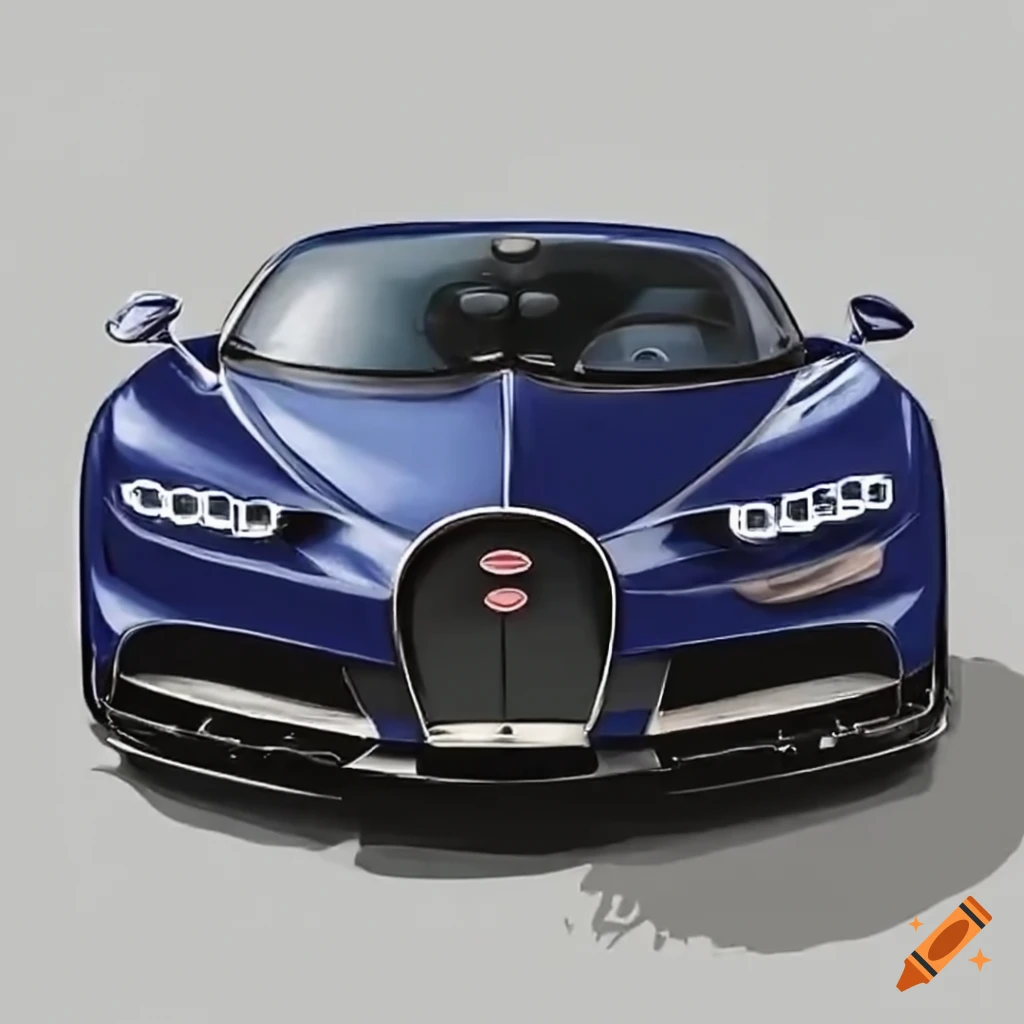 free vector bugatti chiron, vector free, vector png, car clipart, in the  style of quirky manga