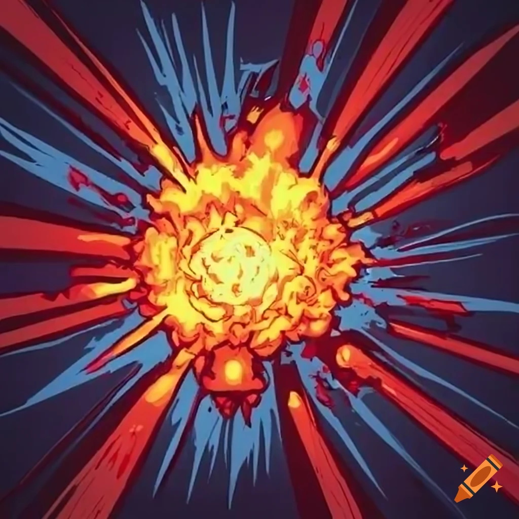 cartoon explosion background