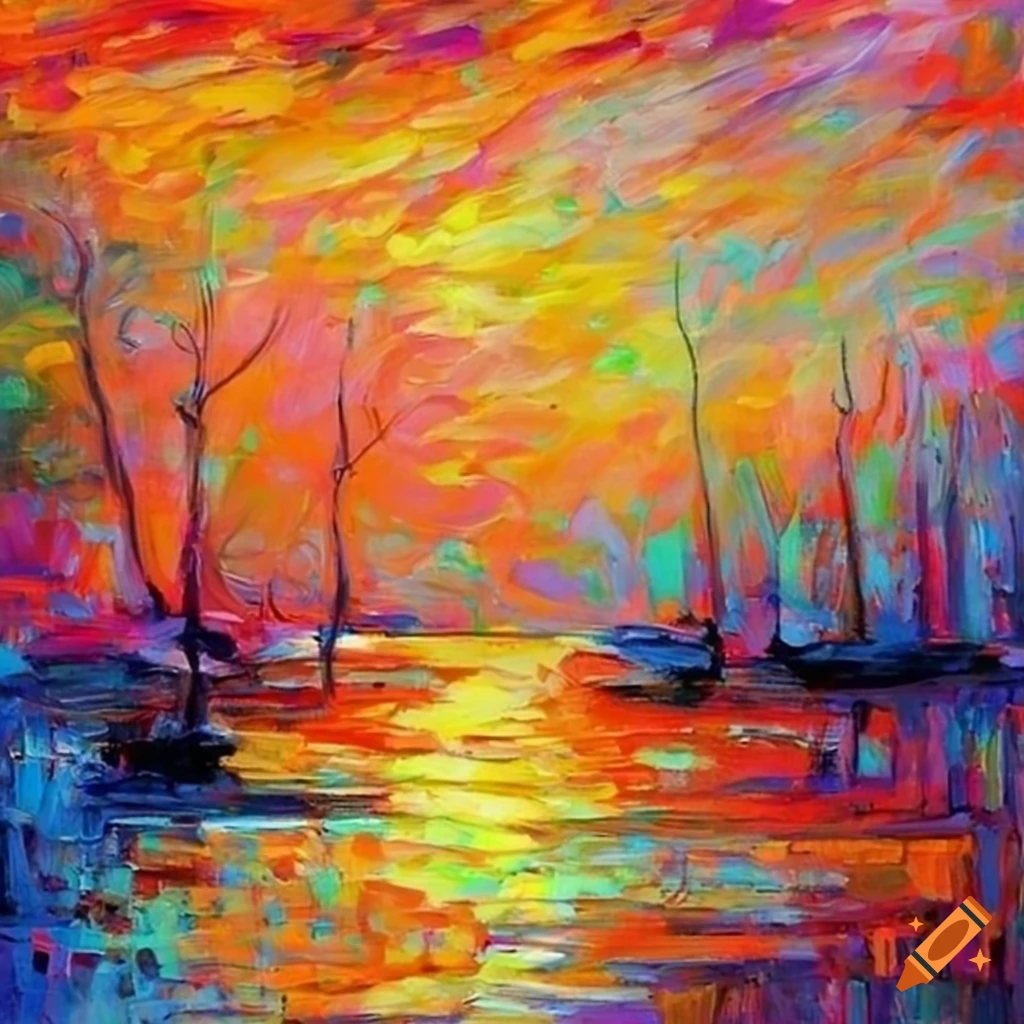 Beautiful abstract impressionism detailed higth quality