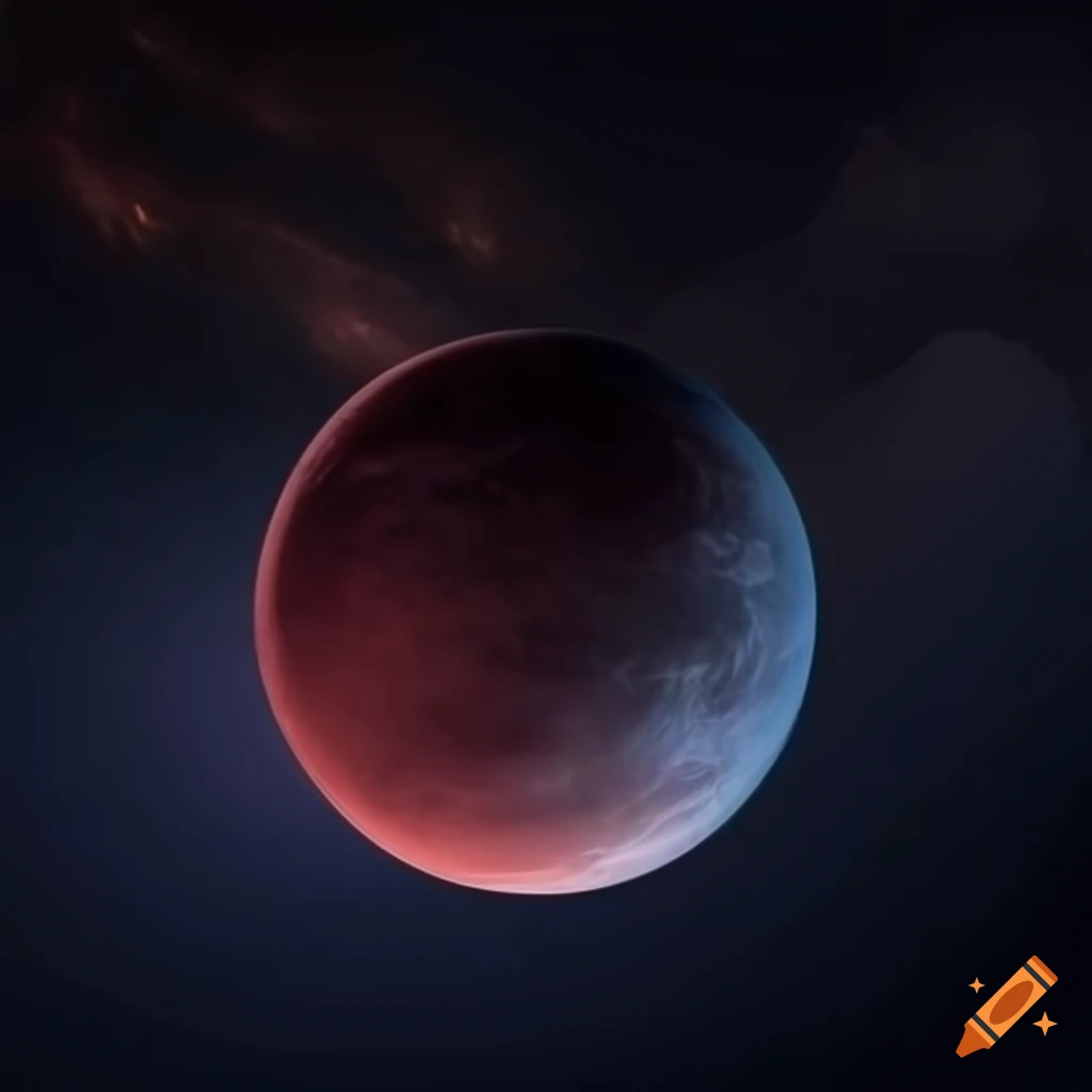 Panoramic view of an alien planet landscape