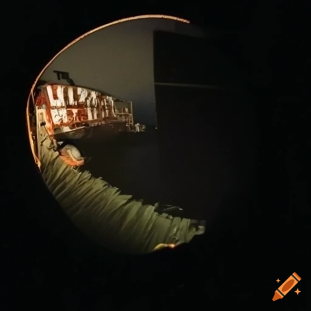 A selfie taken inside a sinking ship, in the photo you can see the person's  room, it is somewhat flooded but you can see a bed with some stuffed  animals, a somewhat, image size:1024x1024