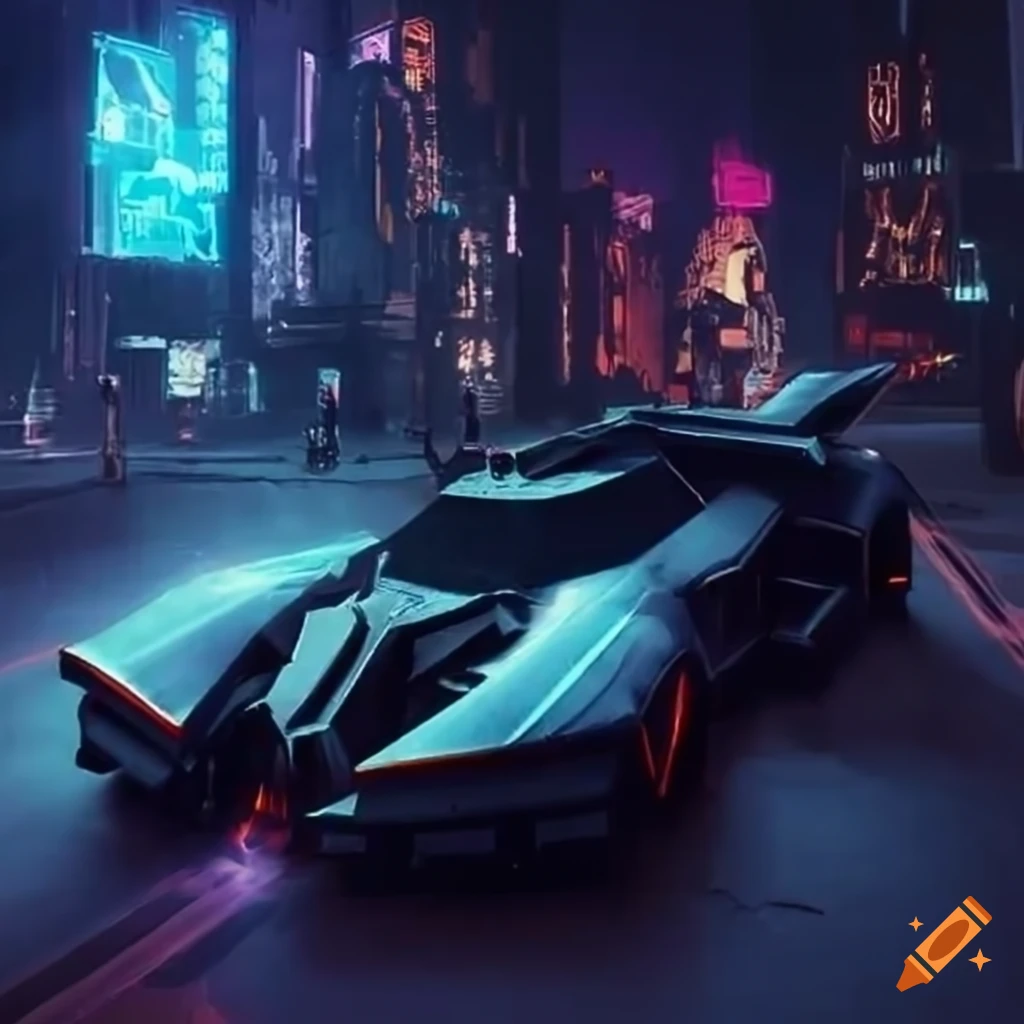 Batman Wallpaper 4K, Cyberpunk, Batmobile, Neon