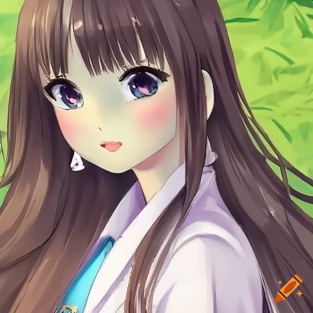 Anime-style eyes Cute beautiful girl Anime - Stock Illustration  [71410950] - PIXTA