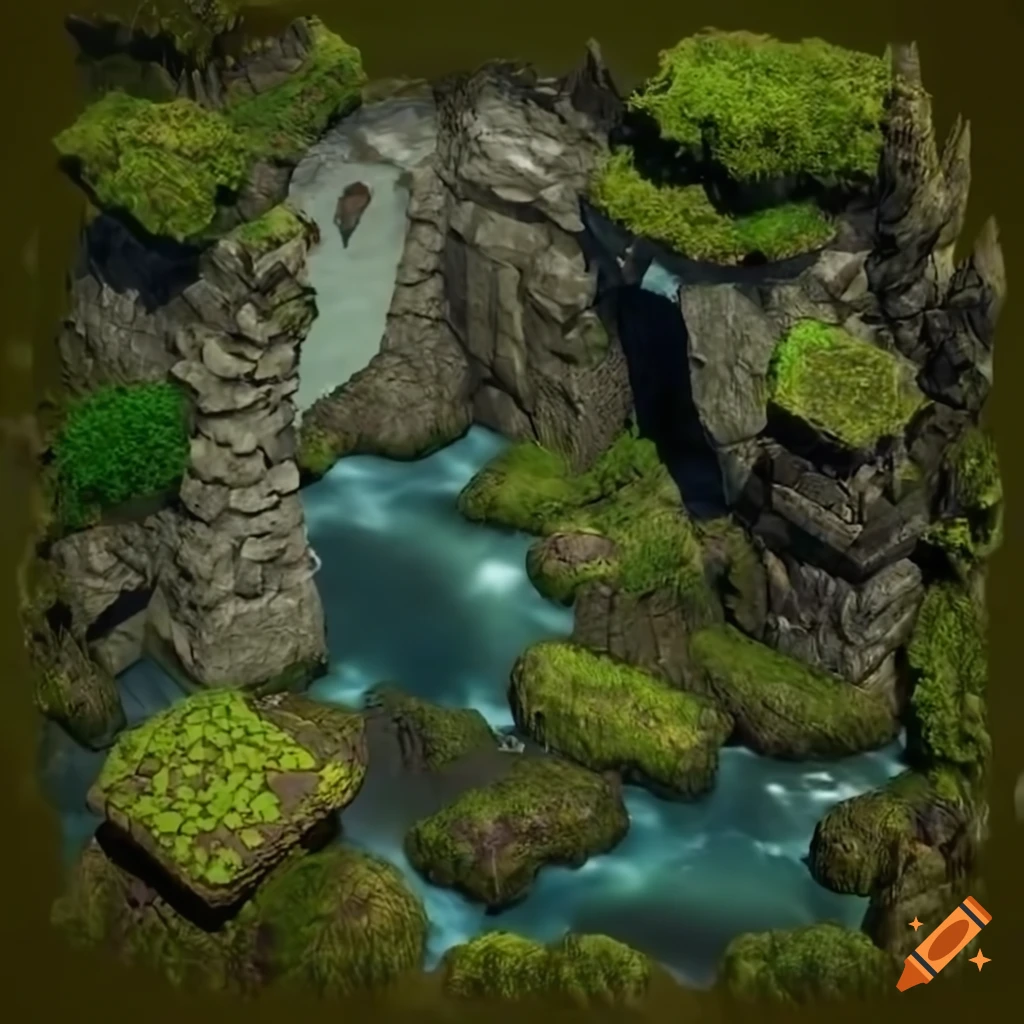 N the background between formation from above fantasy RPG game forest ...