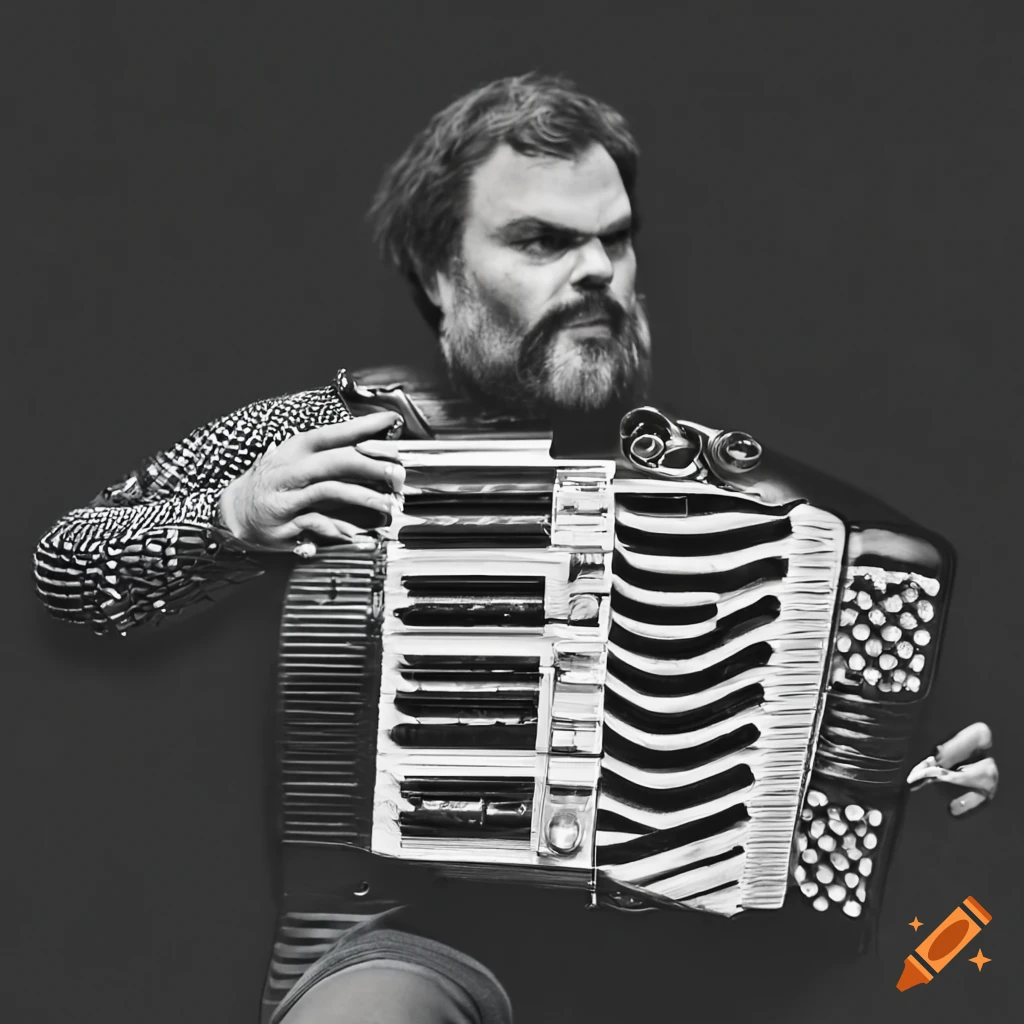 Jack black playing accordion