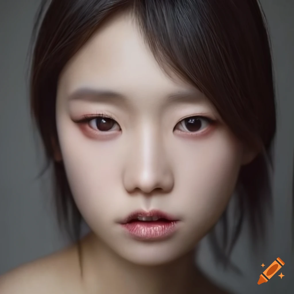Woman, japanese, young, portrait, realistic face, realistic eyes