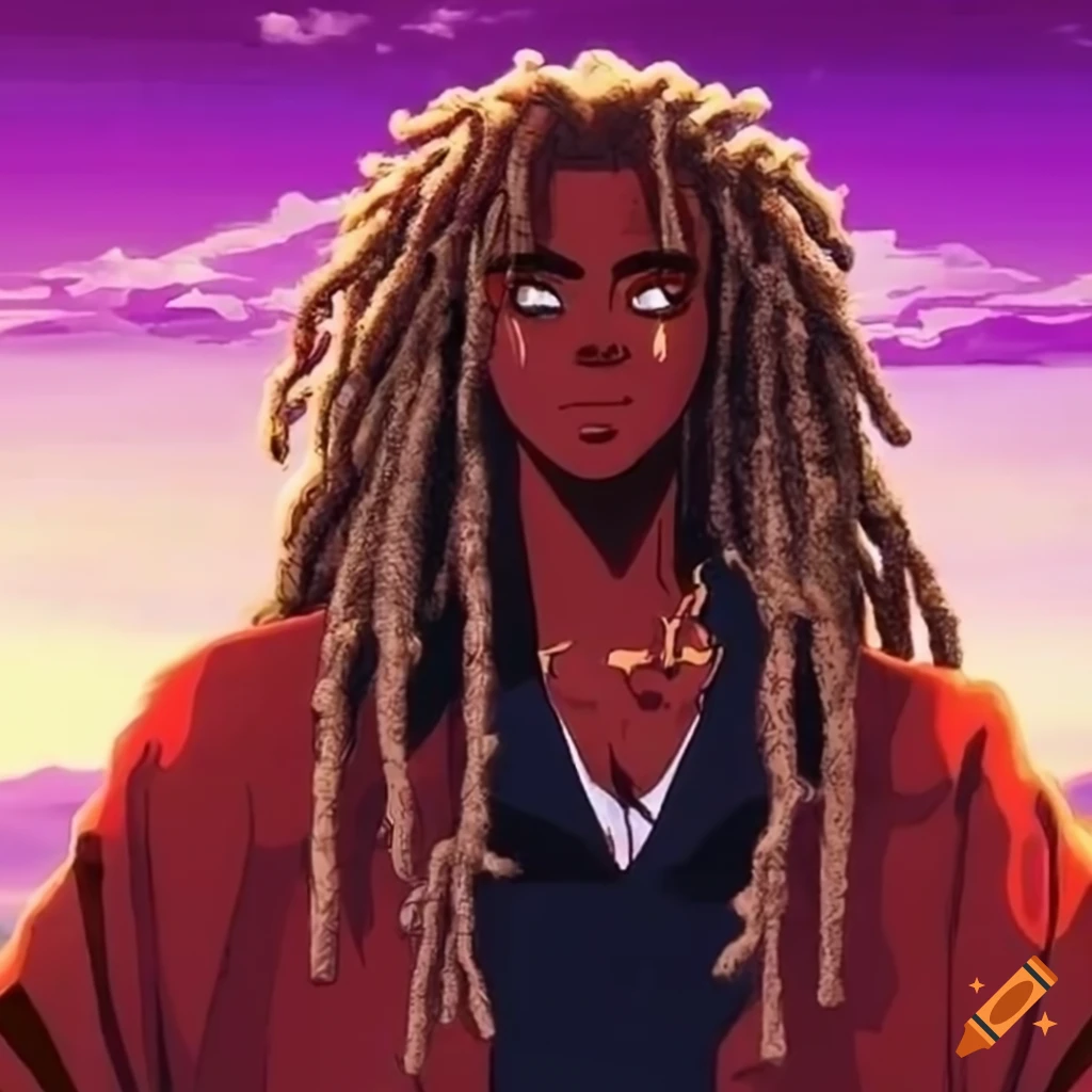Male Black anime with dreads