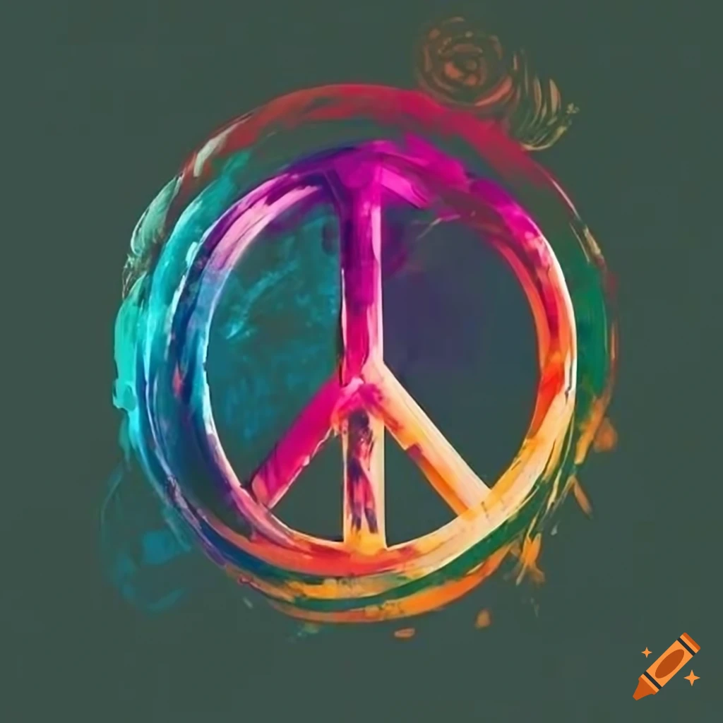 Color Stroke Peace Symbol PNG & SVG Design For T-Shirts