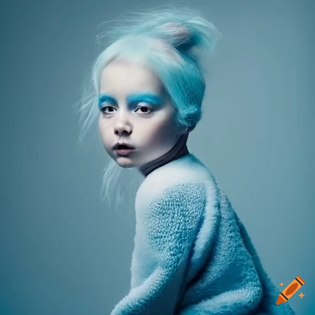 A fluffy baby blue blanket