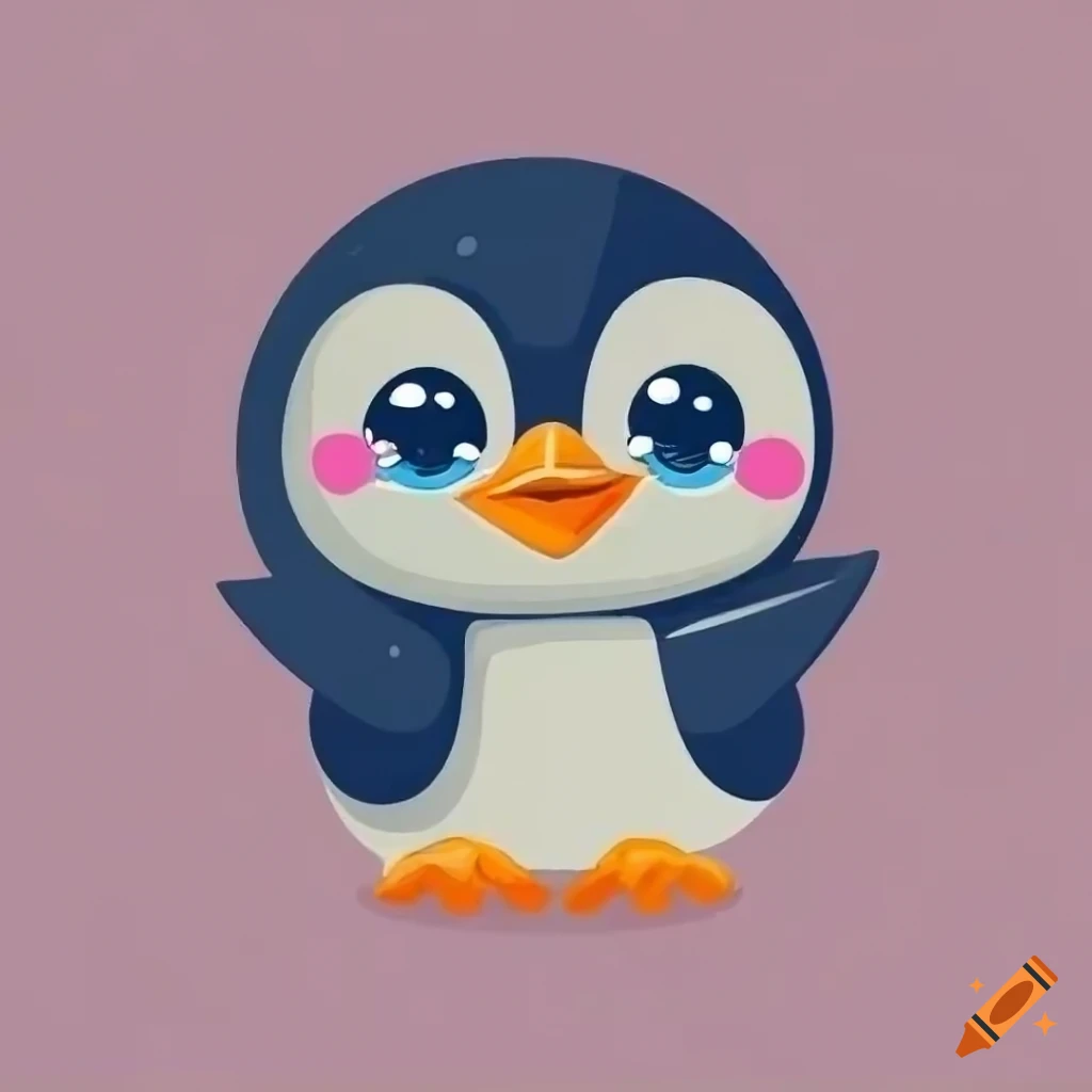 cute cartoon baby penguin