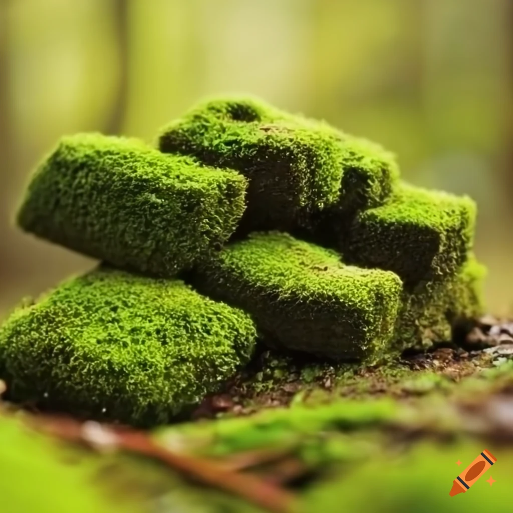 Moss blocks on Craiyon