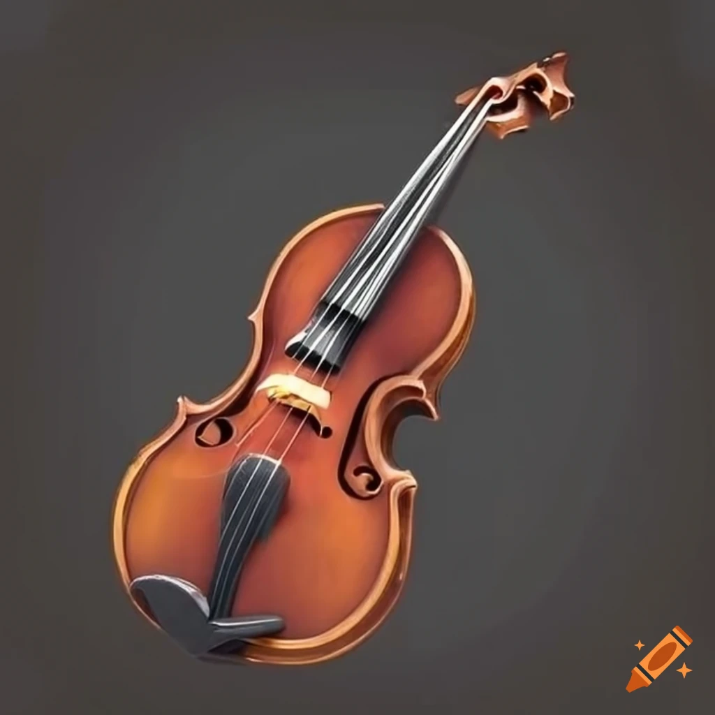 Violin in the shape of a question mark on Craiyon