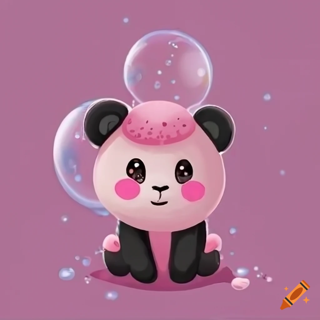 Cute kawaii panda illustration on Craiyon