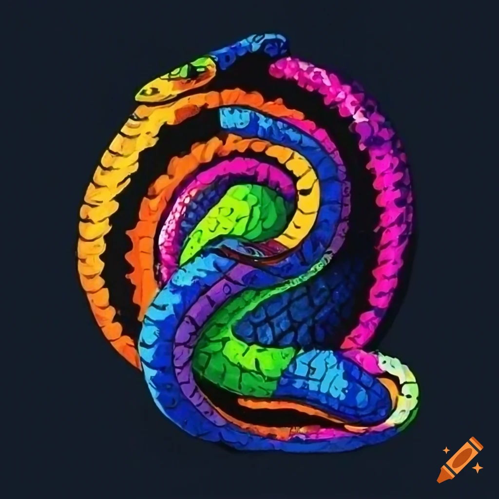 A black python with blue on it