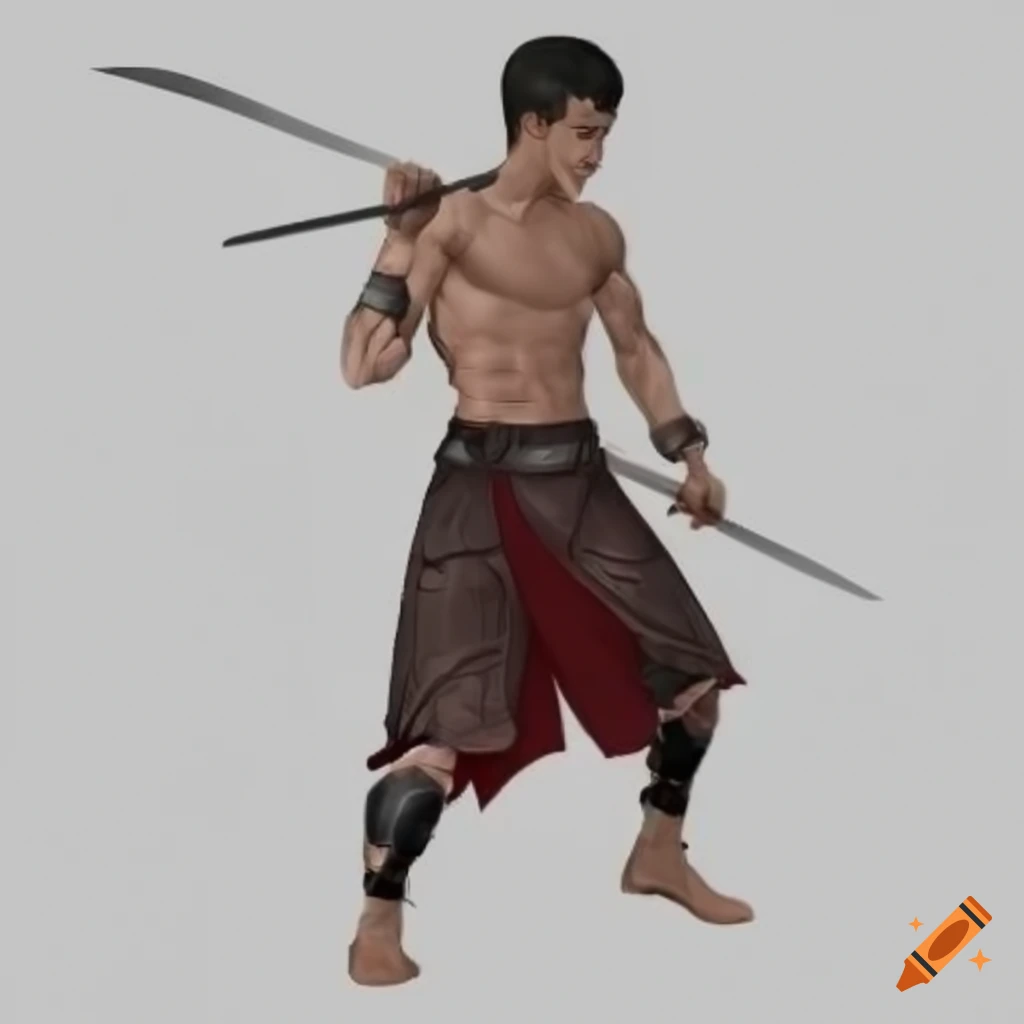 Male Warrior Pose 1 3D model | CGTrader