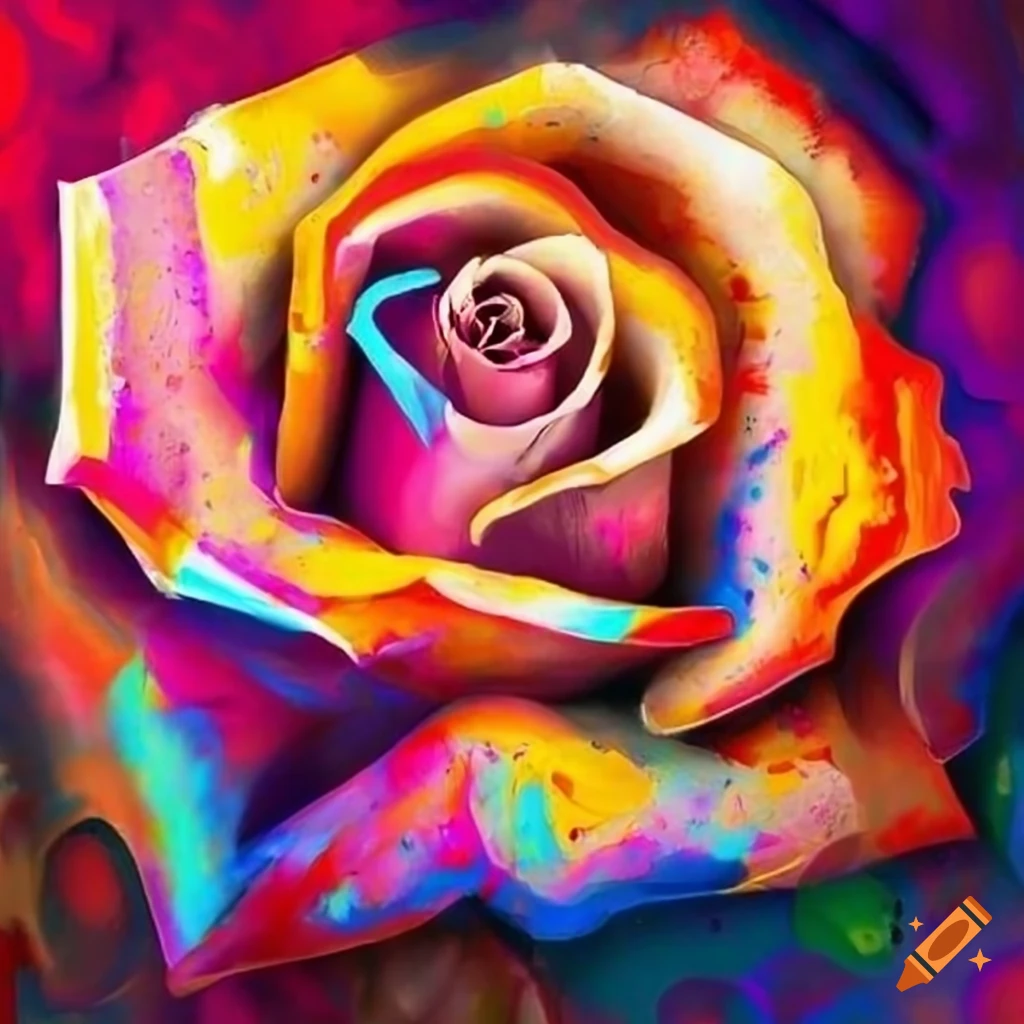 Artwork a vibrant rose on Craiyon