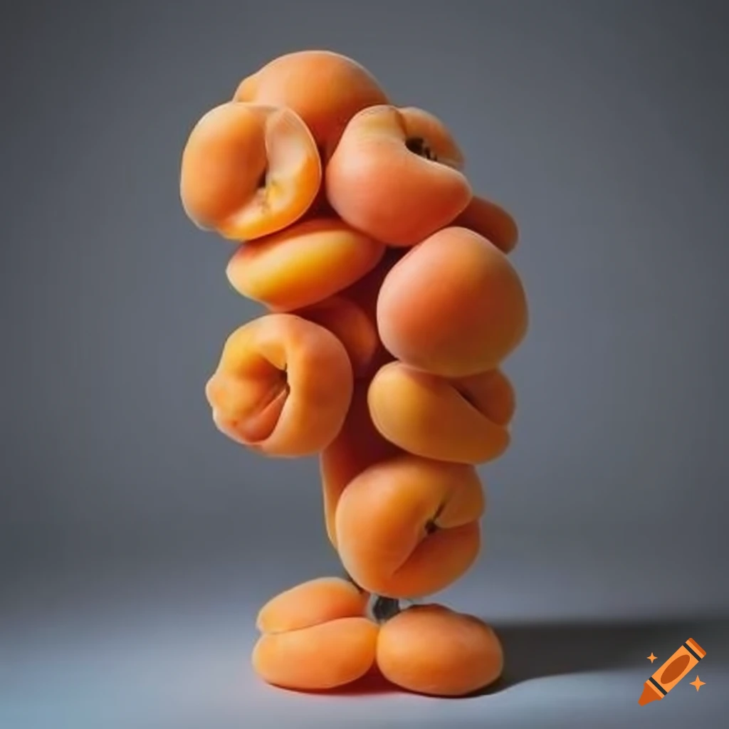 Sculture made with apricots