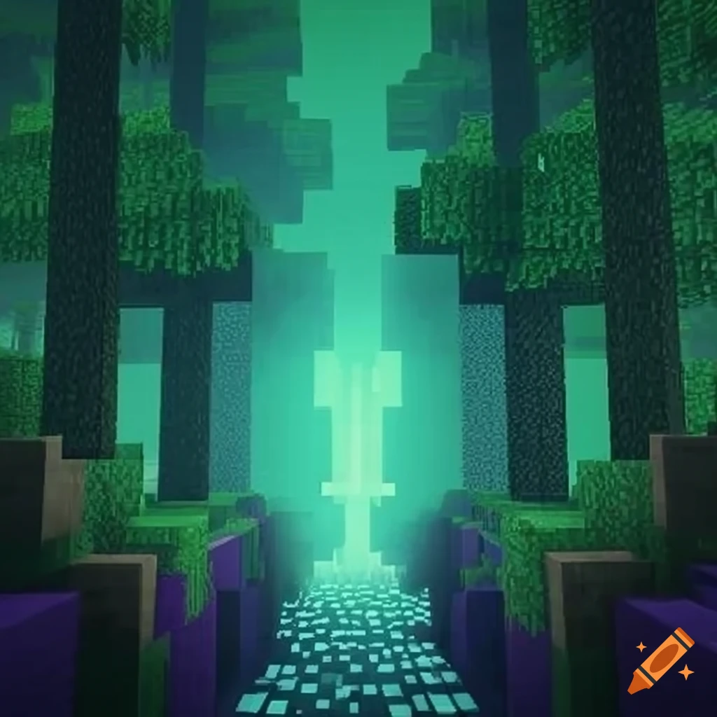 Mystical forest in minecraft