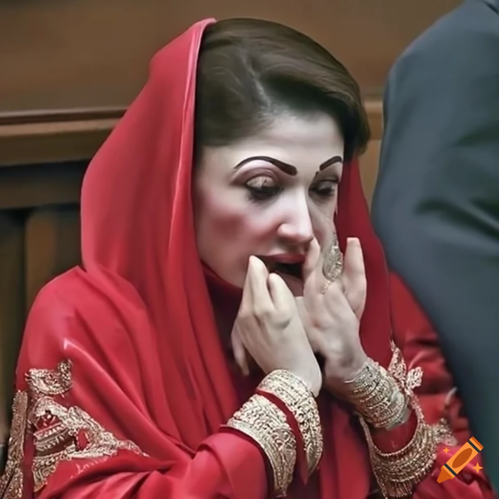 maryam nawaz red dress Maryam nawaz sneezing in court wearing red dress on Craiyon