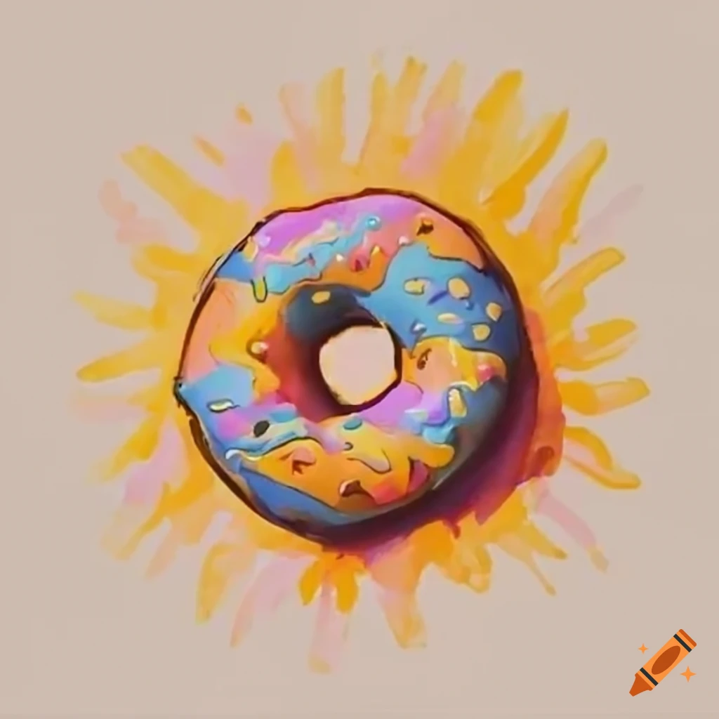 Sun and donut are one object on Craiyon