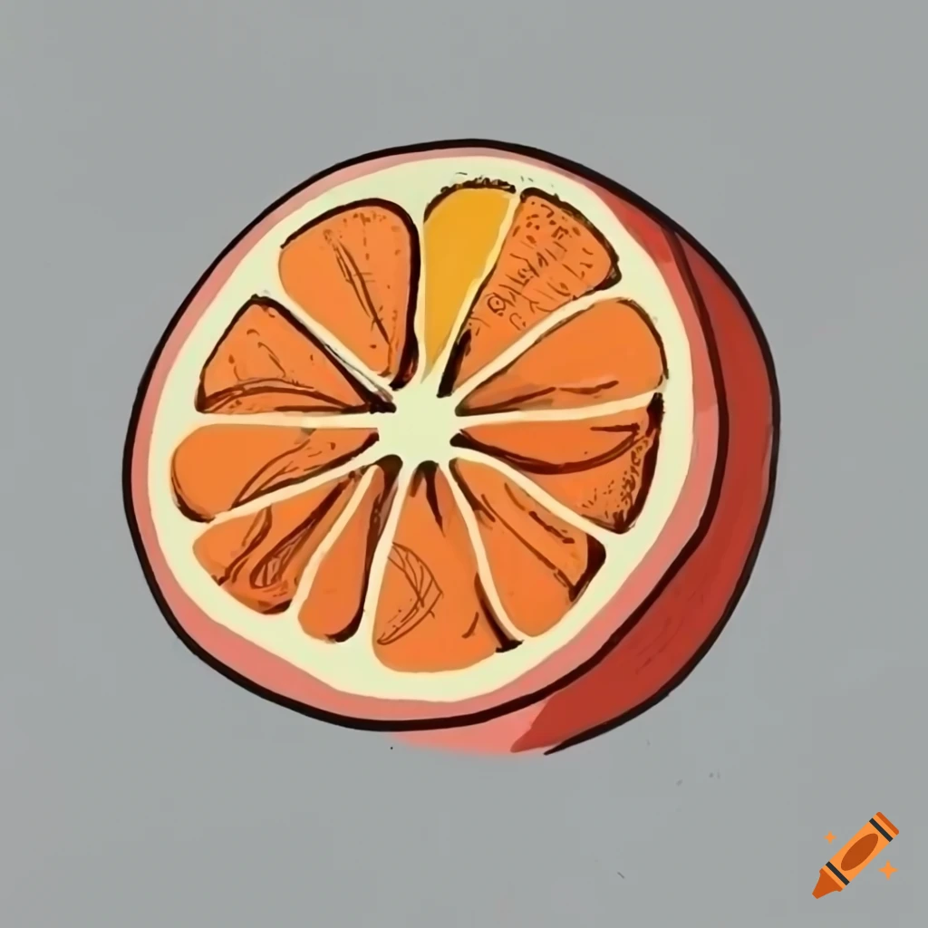 orange slice outline