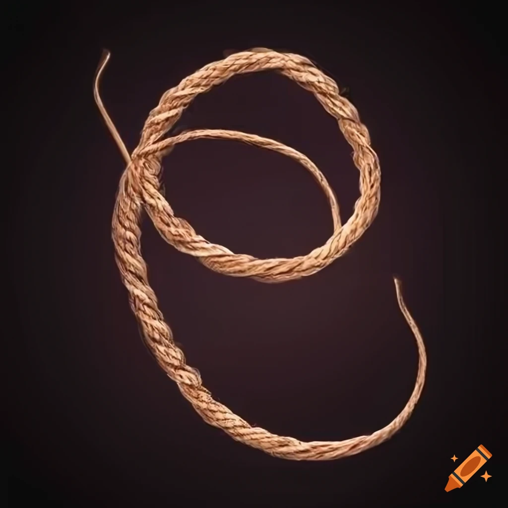 A thin cord in a fantasy setting on a transparent background on