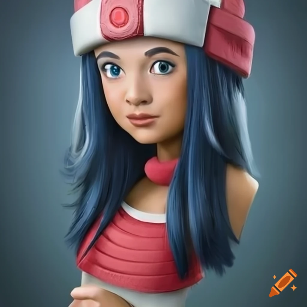 A stunning photo of dawn from pokemon in realistic style, high res