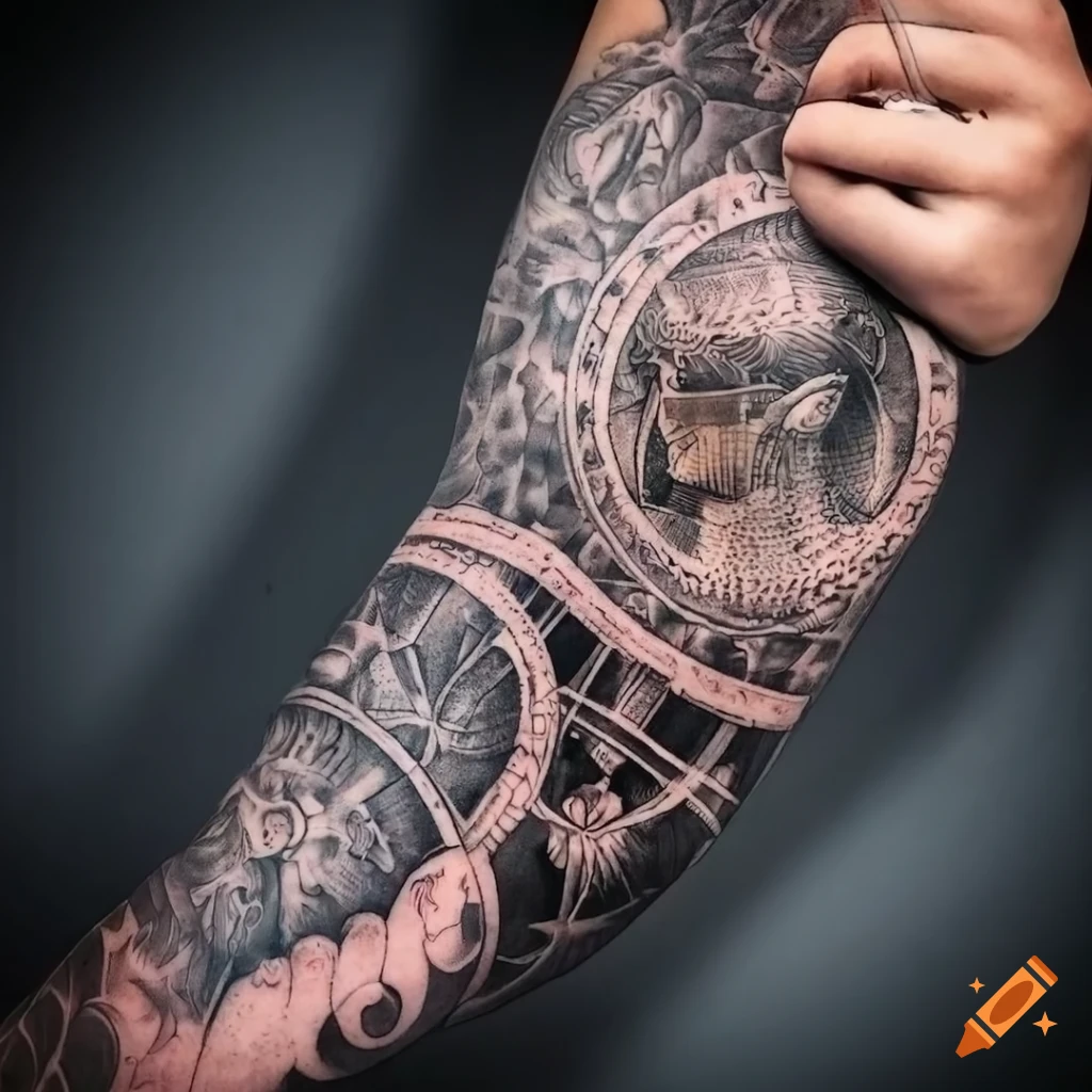 large full arm sleeve tattoo designs for men adult tattoo body art sexy  totem tribal dragon tattoo designs juice lasting decal