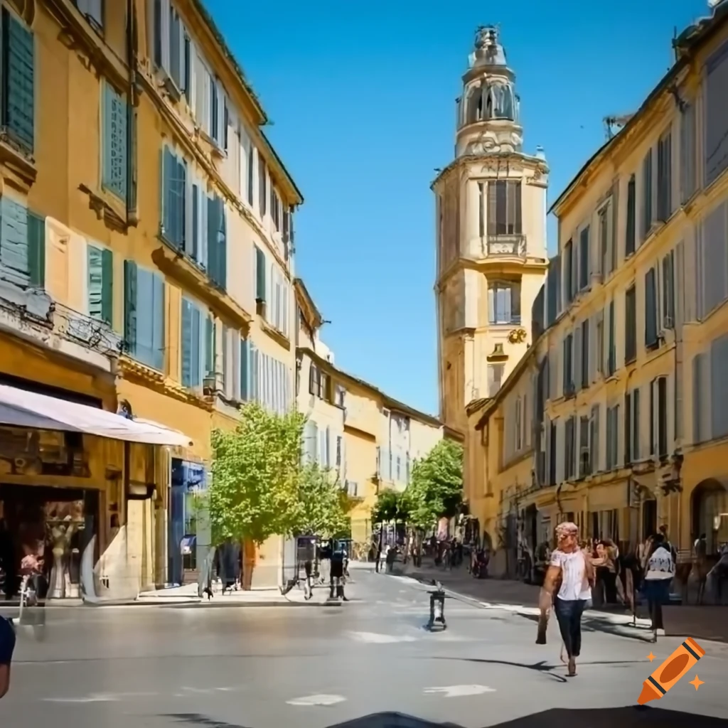 sunny day on Cours Mirabeau, Aix-en-Provence