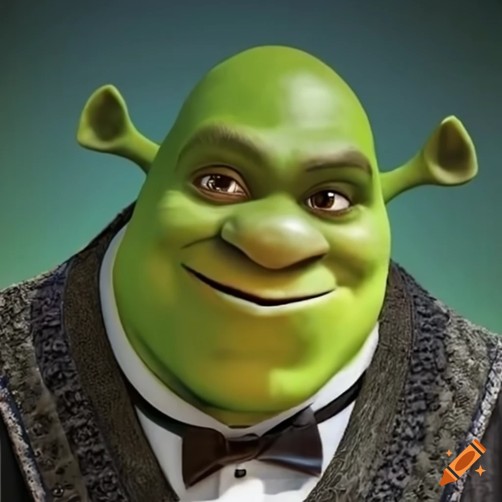 Shrek in formal attire