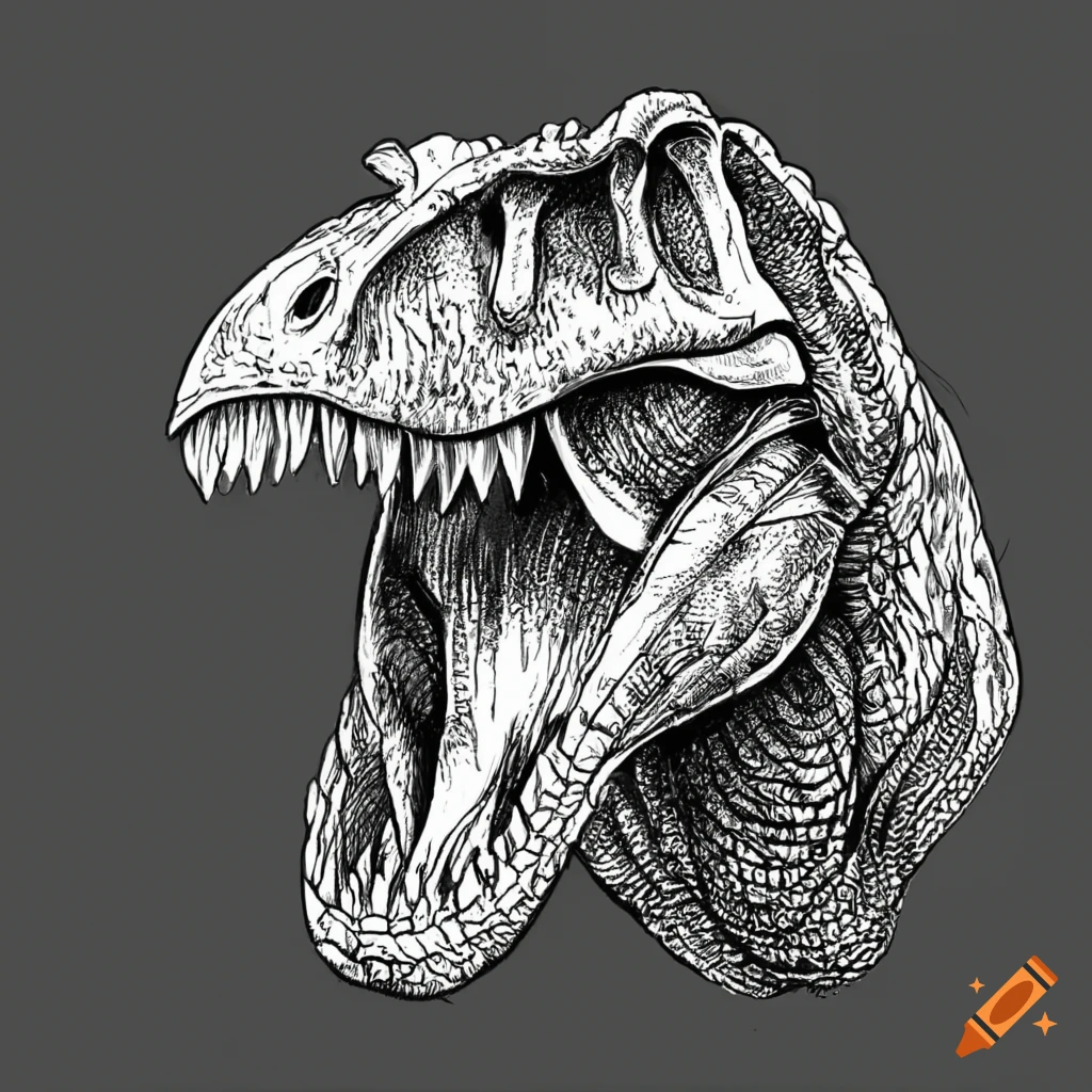 T-Rex Drawing by Aditya Chandrasekhar - Pixels
