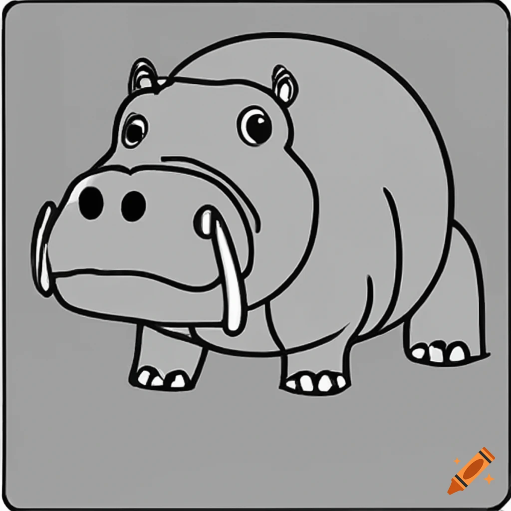 Hippopotamus Coloring Page Isolated for Kids Stock Vector Image & Art -  Alamy