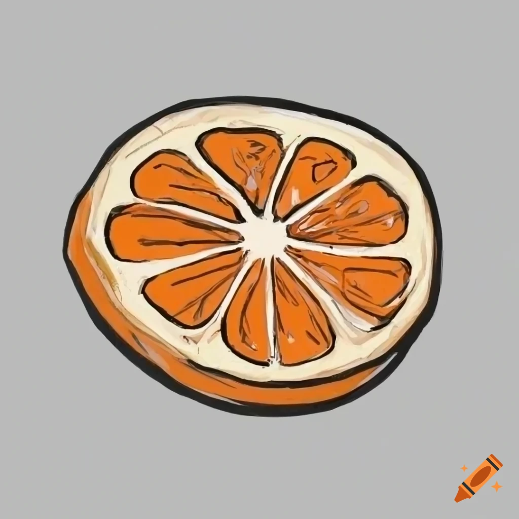 orange slice outline