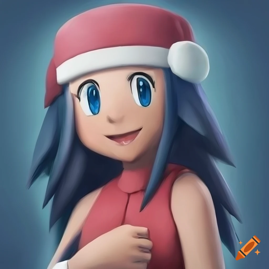 Realistic depiction of dawn from pokemon in high-resolution artwork