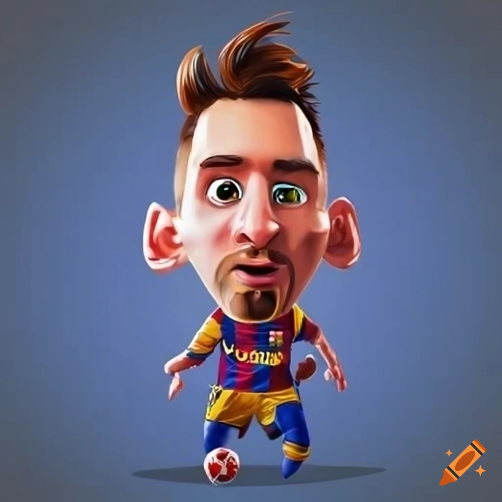 Lionel messi as cartoon character on Craiyon