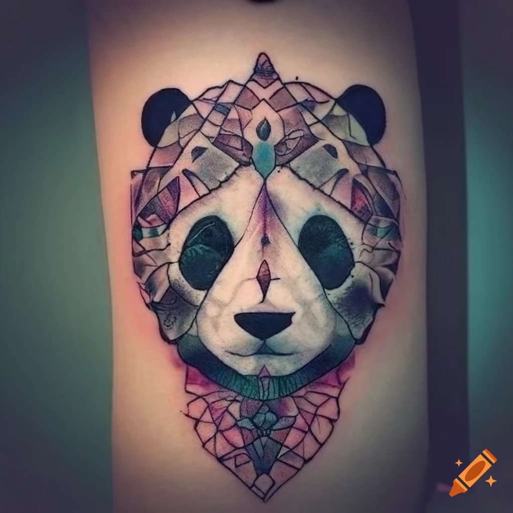 Geometric panda by Jaisy Ayers (WOODLANDS TX): TattooNOW