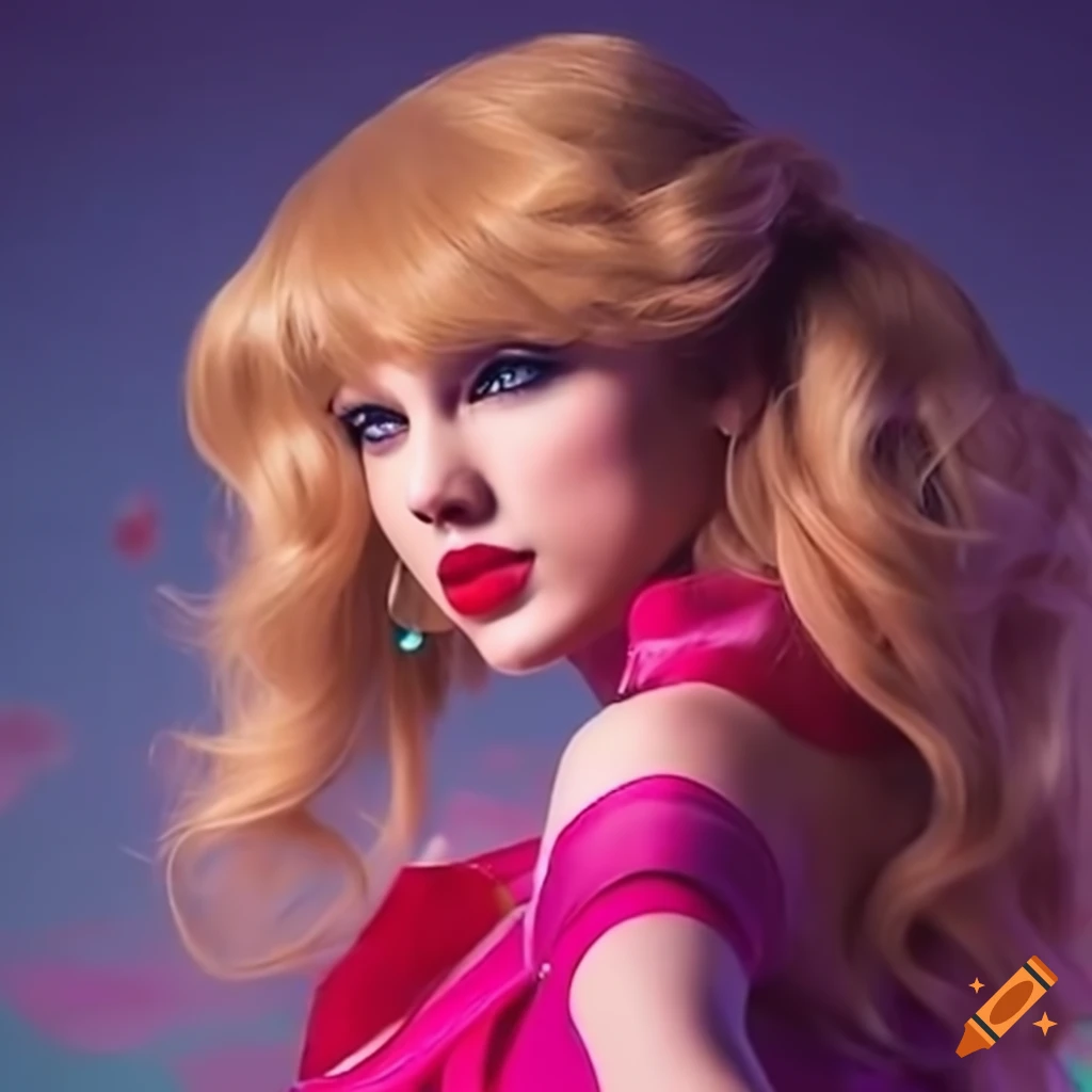 A stunning portrait of taylor swift as a graceful barbie doll on Craiyon