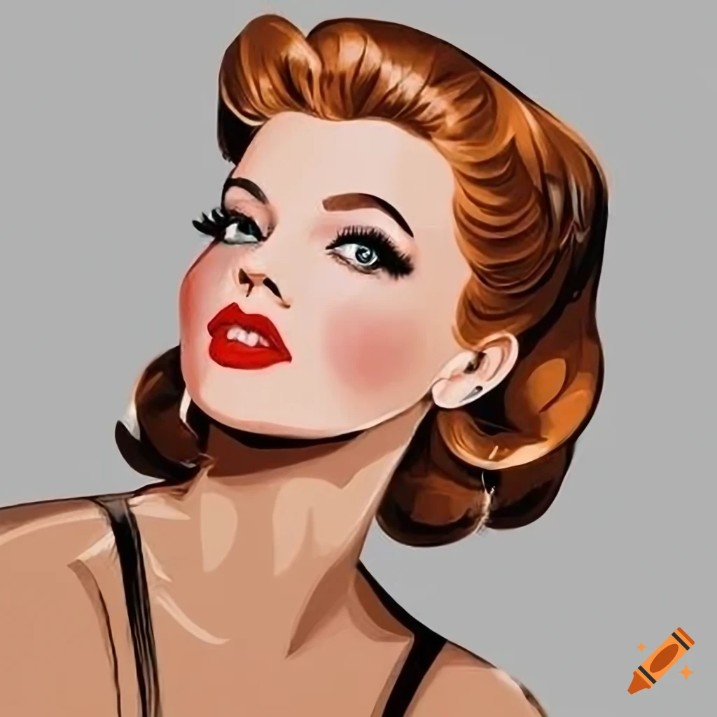 illustrations of women and makeup