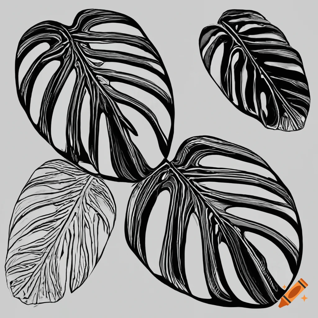 Free: Green hand colored monstera leaf illustration | Free illustration -  2341553 - nohat.cc