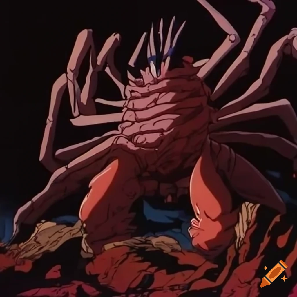 KREA AI - anime mecha, crab shaped, claws, orange, crab, cra...