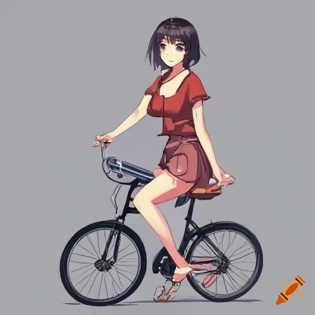 Anime, anime girls, digital art, artwork, 2D, portrait display, vertical,  bicycle, HD phone wallpaper | Peakpx