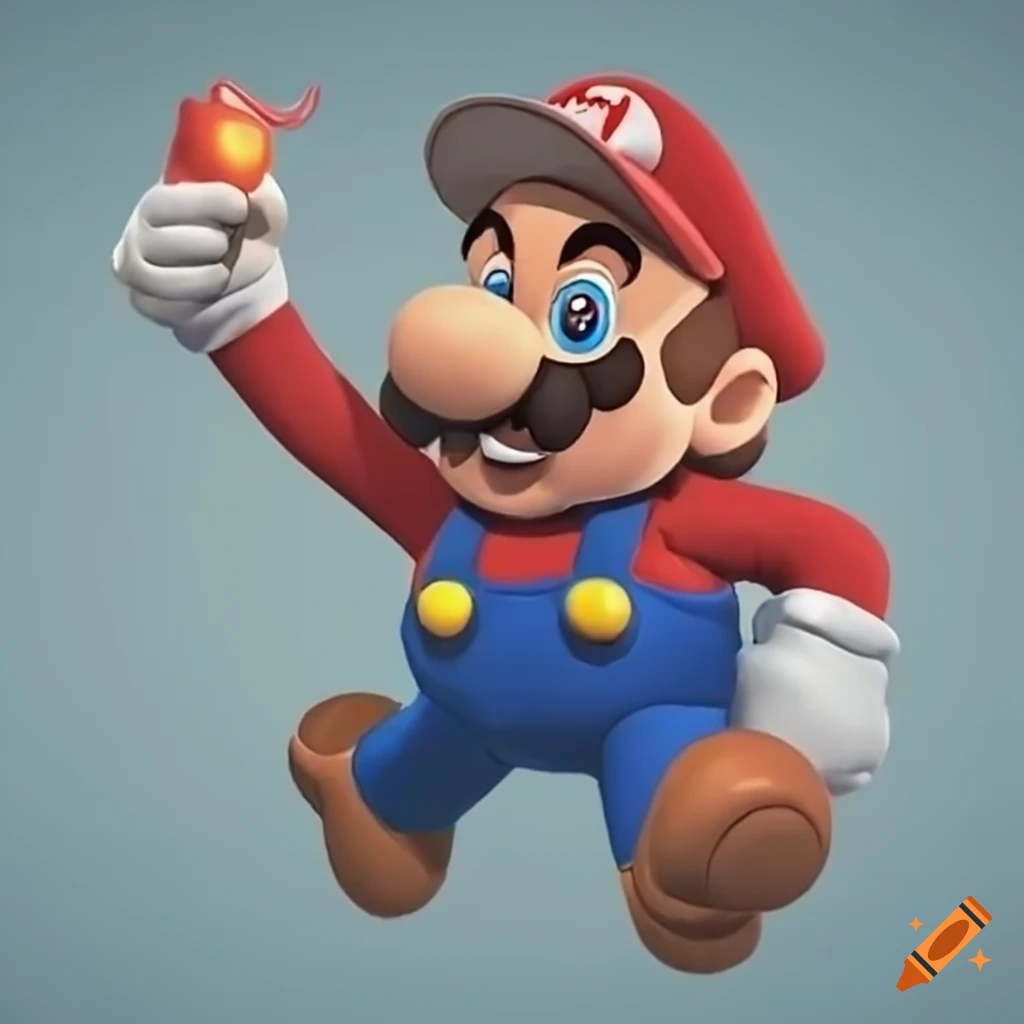 Mario eating sphagetti