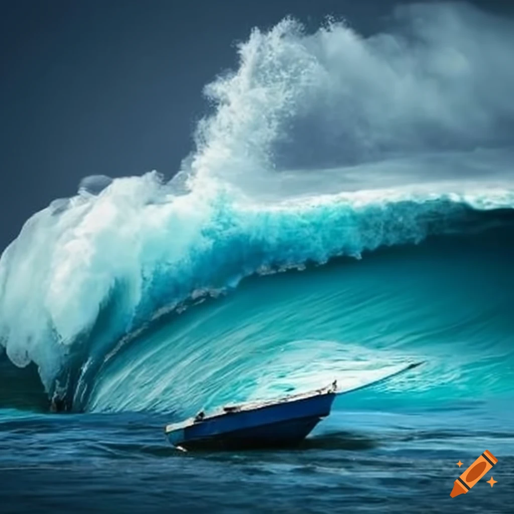 a-boat-big-waves-on-craiyon