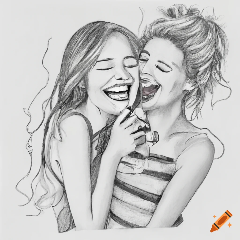 Friendship day drawing how to draw best friends beautiful girl pencil  sketch drawing – Artofit
