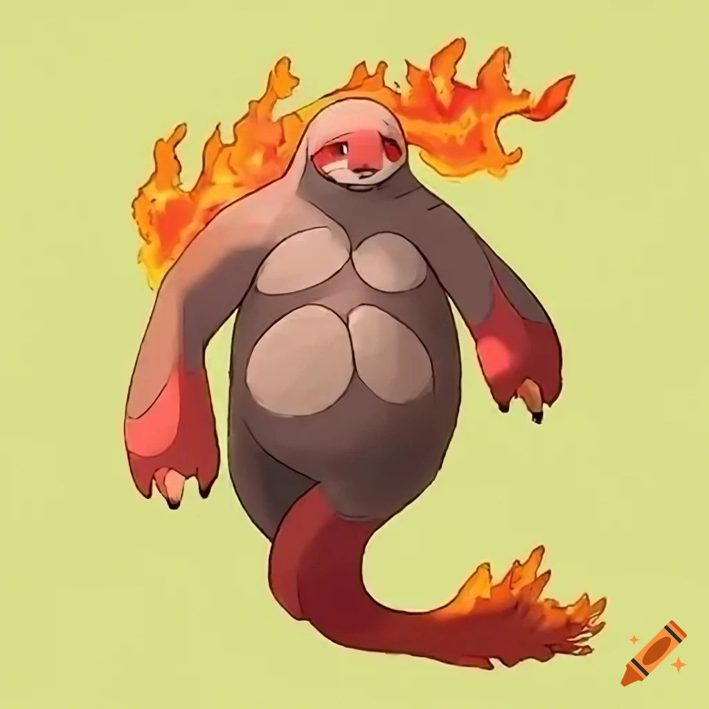 Original Fan Art Cozy Charmander Fire Pokemon Sketch by 12snails SamV | eBay