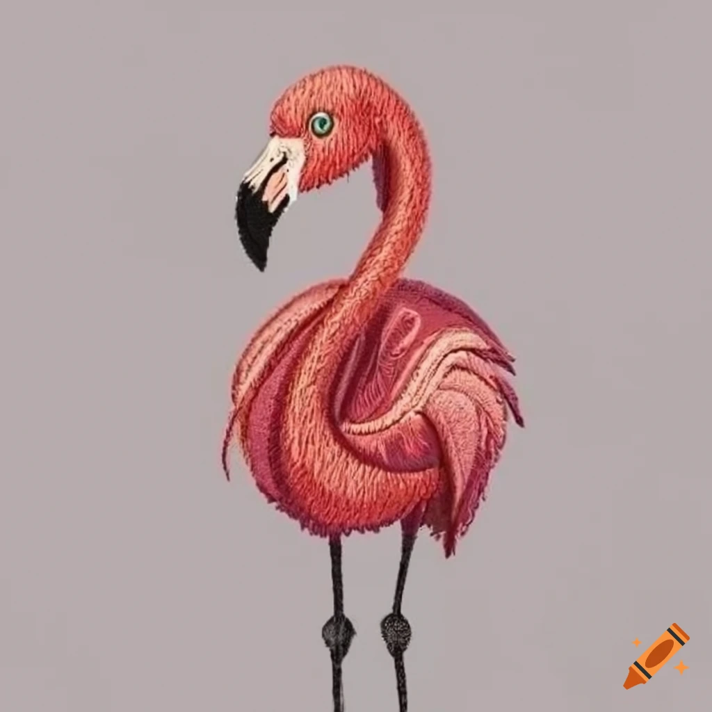 flamingo-for-stylish-t-shirt-embroidery-designs