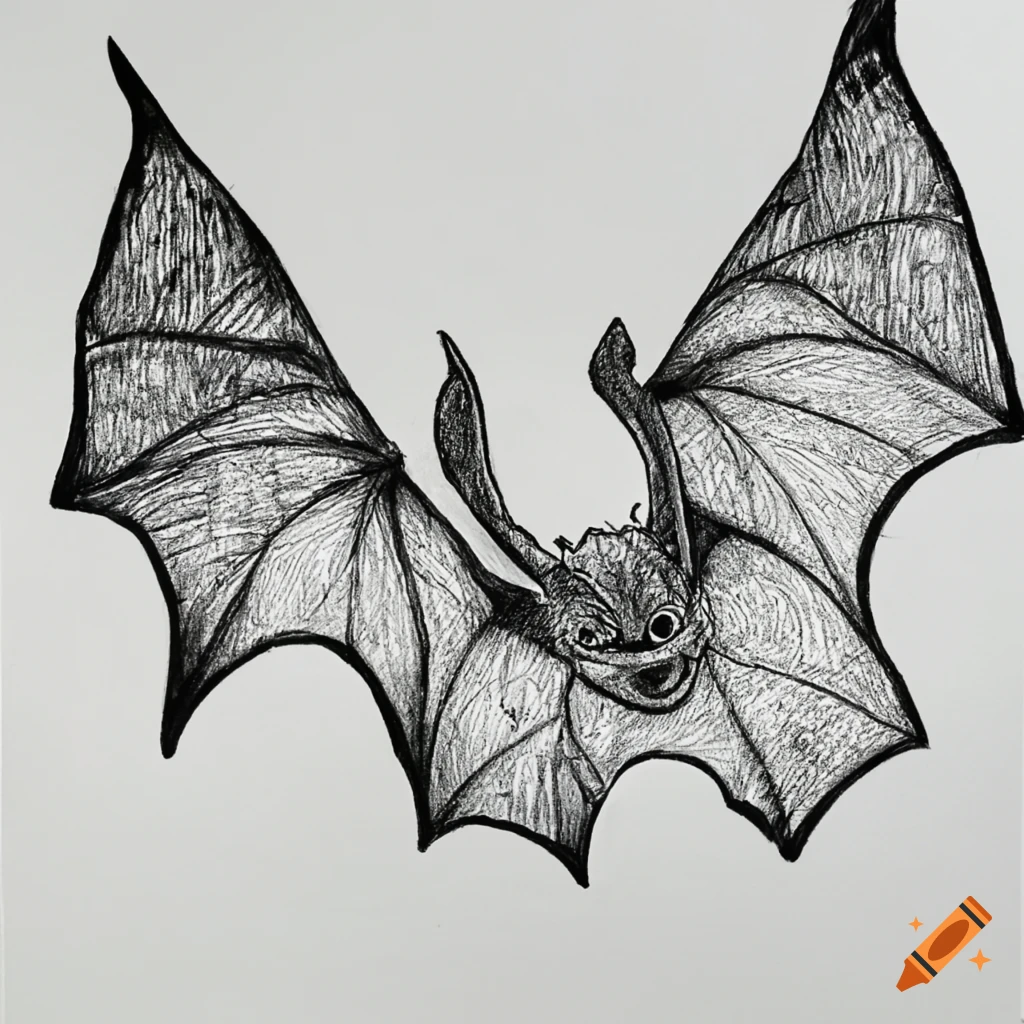 Learn to Draw a Bat 2 | Easy animal drawings, Art drawings for kids, Easy  doodles drawings
