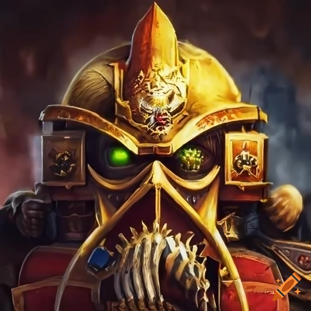 Regal photo of balthasar gelt with mask in warhammer 40k on Craiyon