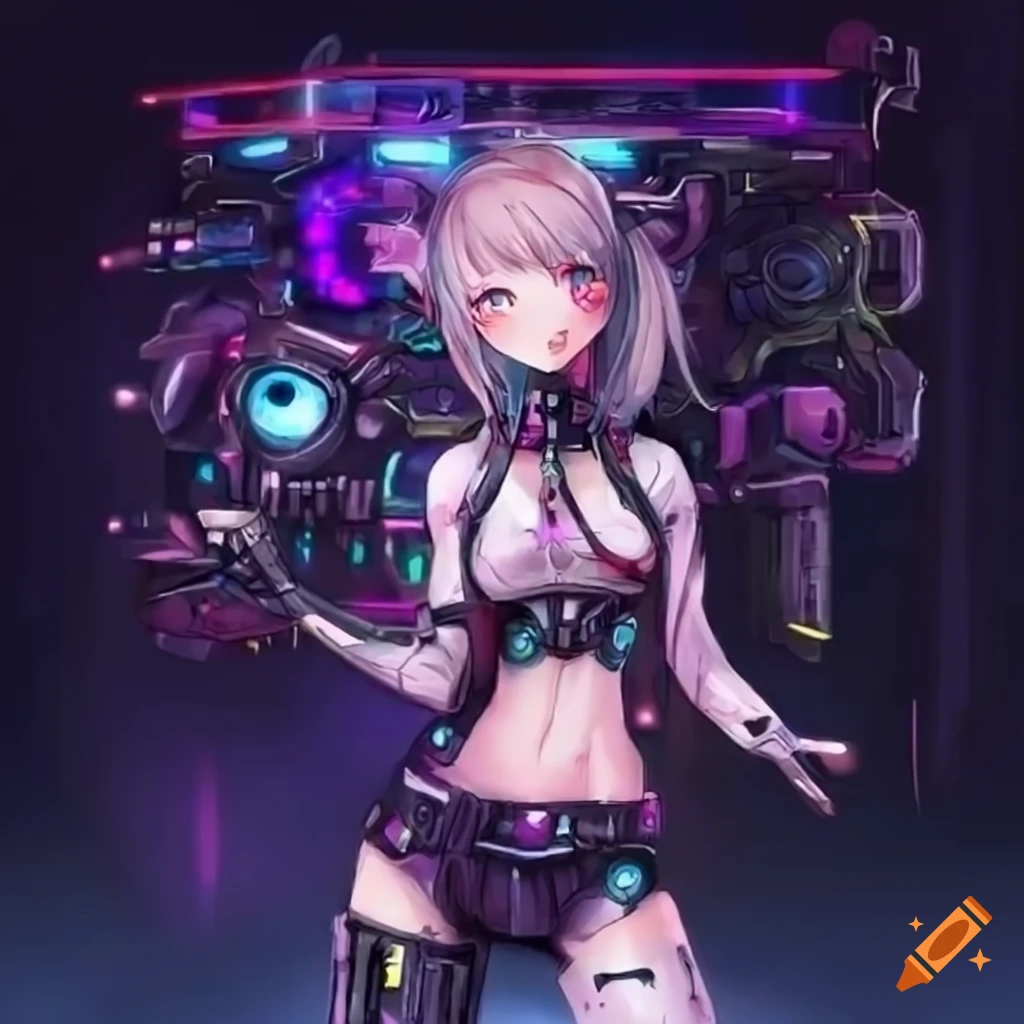 In a futuristic classroom, two anime girls with cybernetic enhan... -  Arthub.ai
